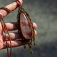 Rose Quartz macrame necklace